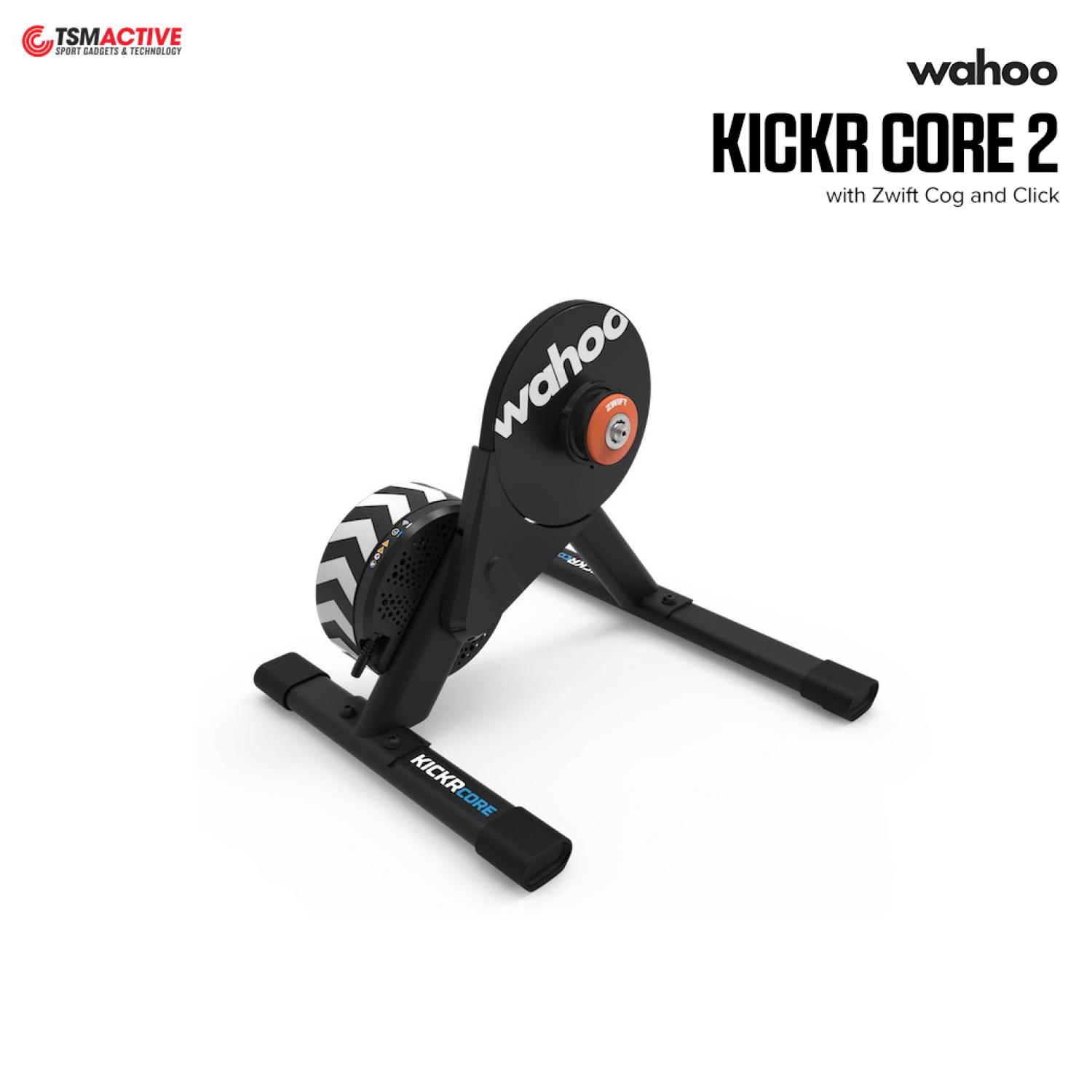 Wahoo KICKR CORE 2 Smart Trainer mit Zwift Cog & Click